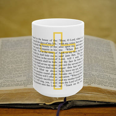 Psalm 27 Full Text - 15oz Coffee Mug